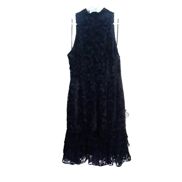 Chelsea 28 Burnout Black Velvet Sheath Dre… - Picture 3 of 6